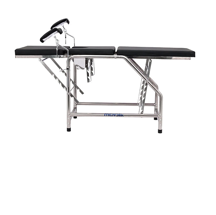 Mc-C06 Stainless Steel Manual Medical Gynecological Examination Table for Parturition/Labour/Childbirth
