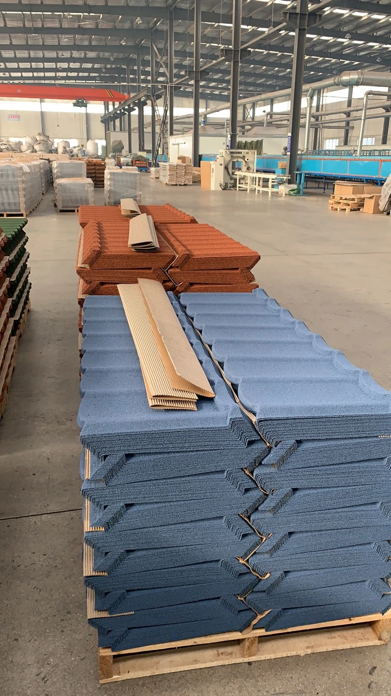 Wholesaler Tudor Type Tiles Metal Aluzinc Roofing Sheet Corrugated Stone Coated Roof Tile Sheet