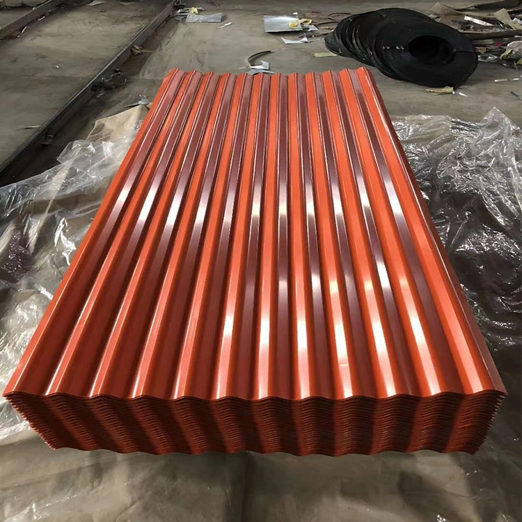 Corrugated Gi Galvanized Steel Sheet for Roofing Tile Garden Beds with 0.6mm 0.8mm 1.2mm Z80g Z100g Iron Metal Roof Manufacturer 20 26 Gauge Gi Gl Zinc 470 600