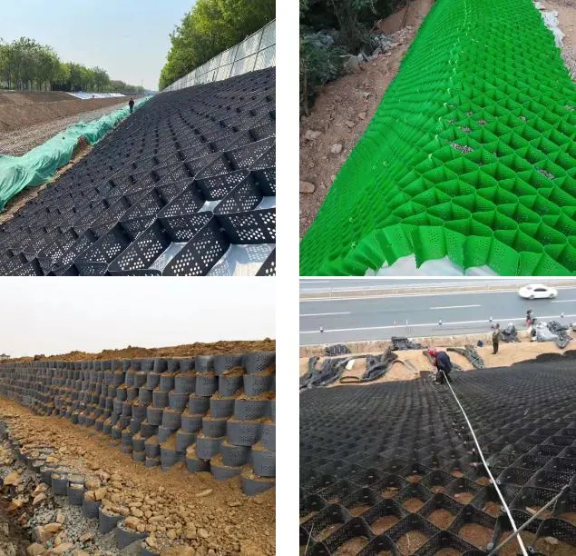 Honeycomb HDPE Geocell Slope Protection/River Channel/Roadbed Restoration