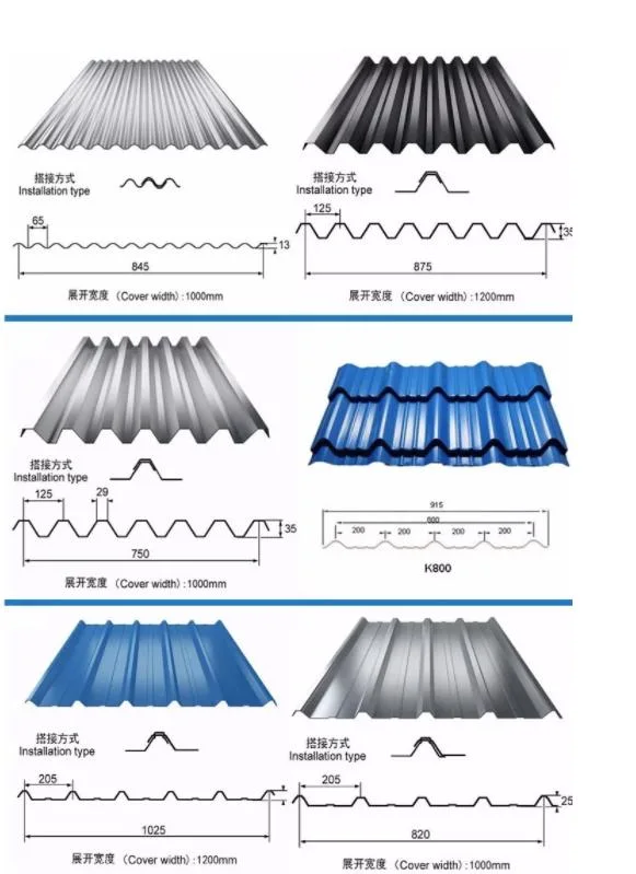 Corrugated Roofing Sheet and Plate Metal Double Galvanized Roof Tile