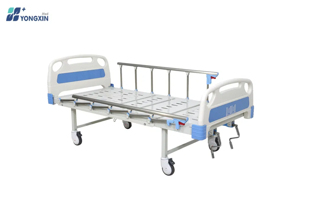 Yx-D-3 (A3) Manual Two Crank Hospital Patient Bed, 2 Shake Medical Bed with Mattress, Nursing Care Bed for Sale