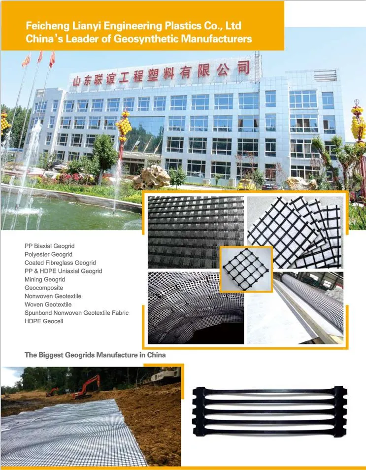 Hi Strength Warp Knitted Pet Biaxial Uniaxial Geogrid for Road Constrcution Retaining Walls Soil Reinforcement Reliable Geogrid Supplier