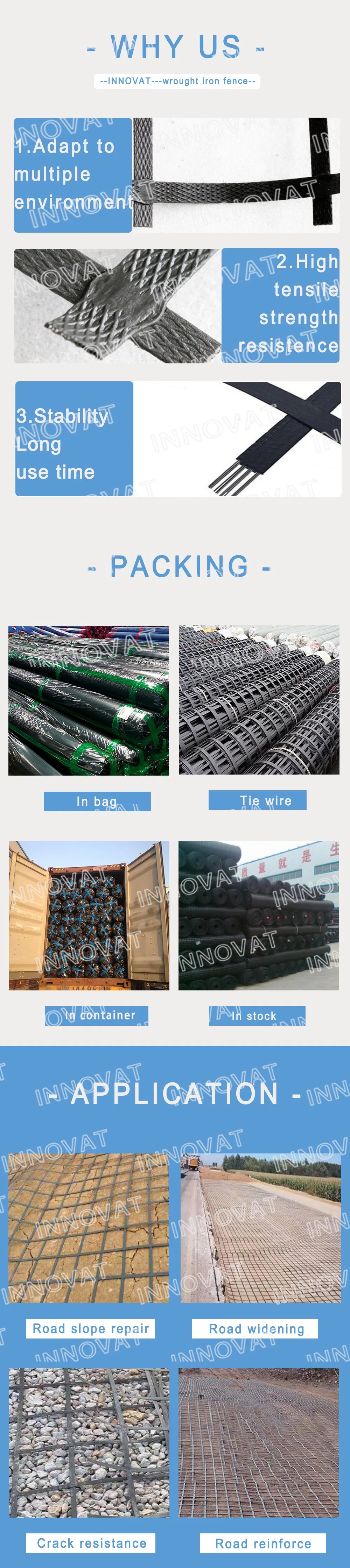 Steel Plastic Geogrid for Stabilized Gravel Surface Subgrade for Reinforcement Net