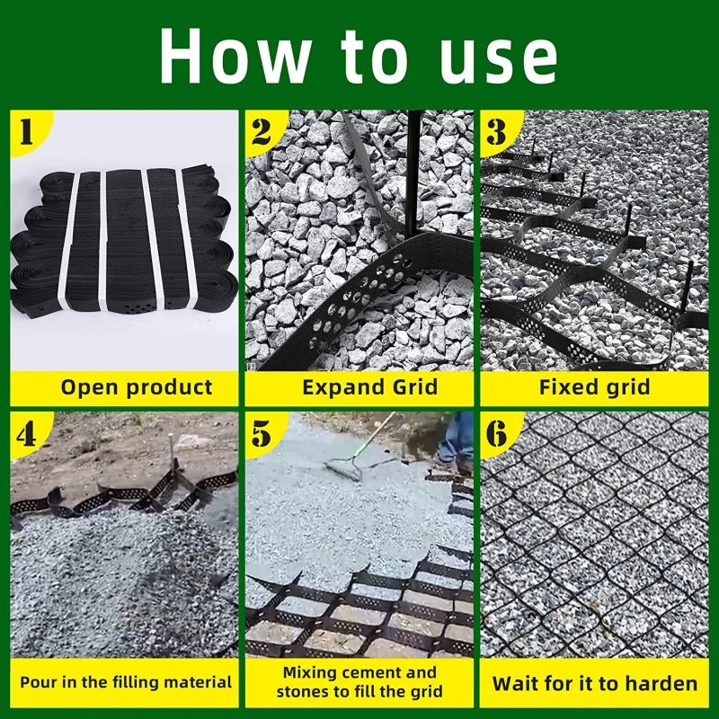 Road Grid Gravel Honeycomb Gravel Driveway Price Erosion Control Geocells