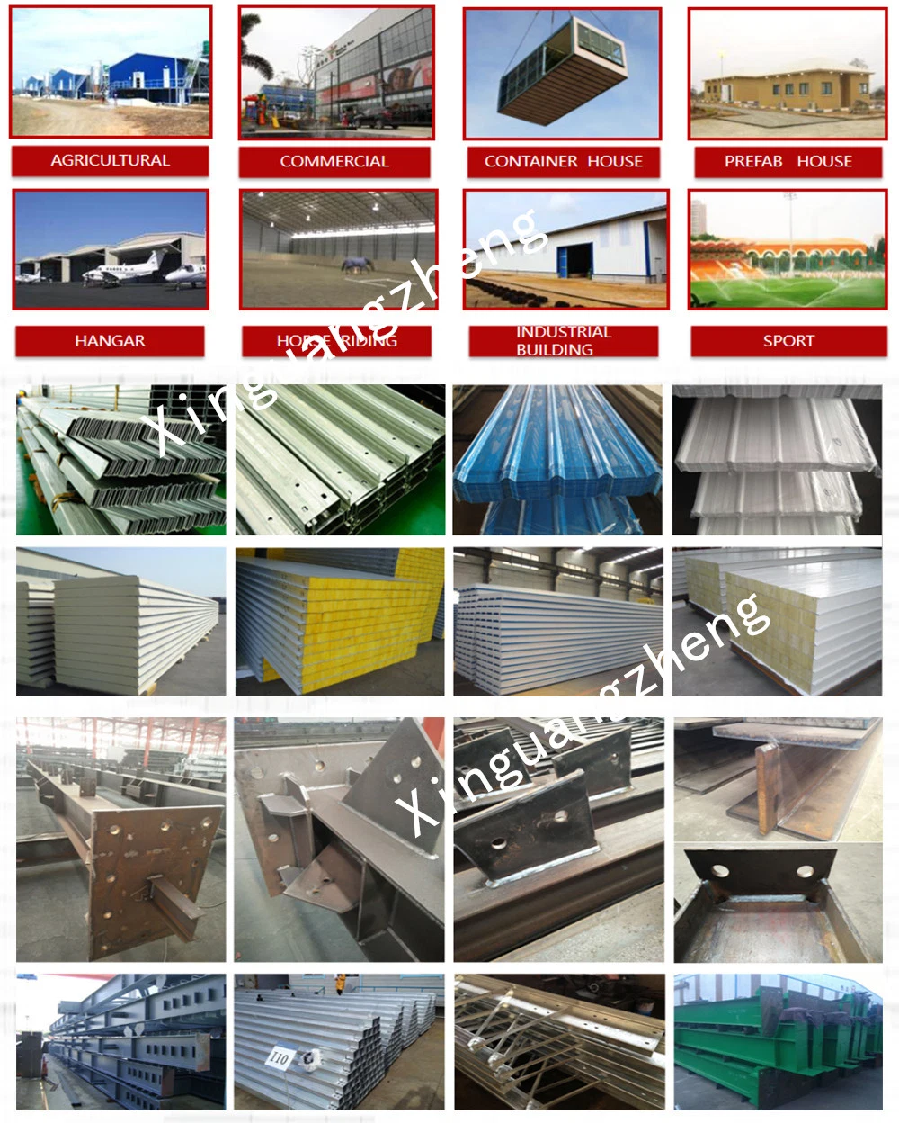 Galvanized Steel Frame Factory Plant Shed Workshop Building Fabrication