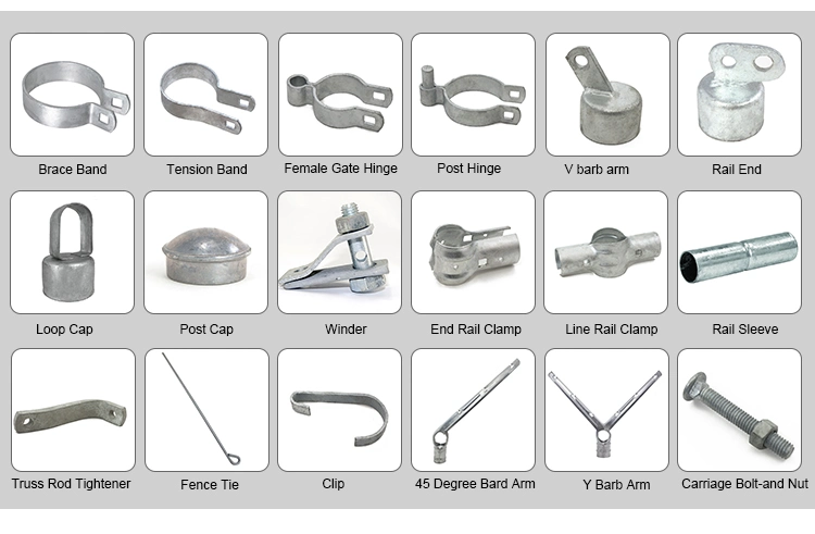 Galvanized 9 Gauge 50*50mm Diamond Wire Mesh Chain Link Security Fence with Barbed Wire.