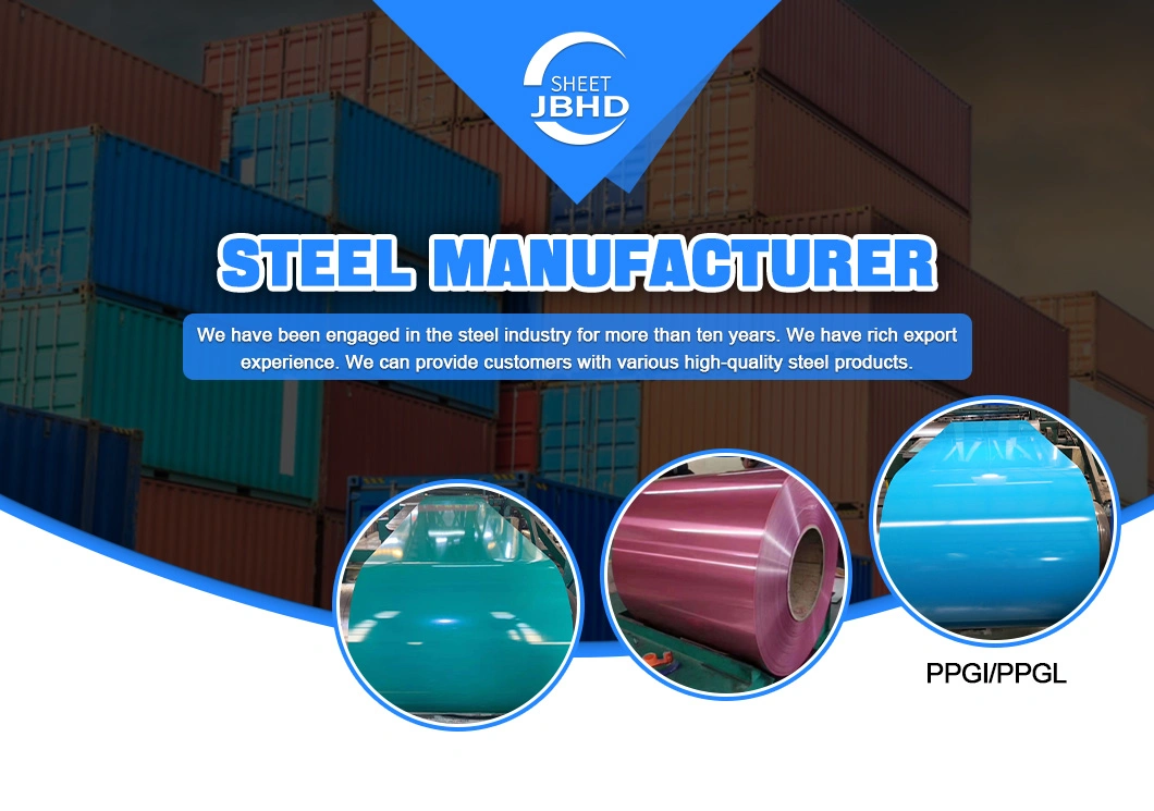 Chinese Factory Roofing Material PPGI Color Coated Prepainted Gi Steel Coil