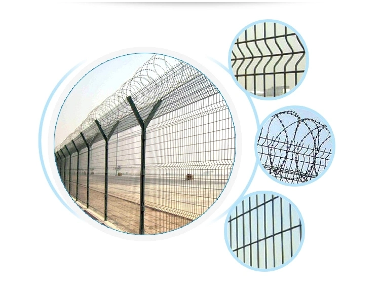3D Curved PVC Coated Hot-Dipped Galvanized Welded Wire Mesh Fence for Security Gardening Airport Construction