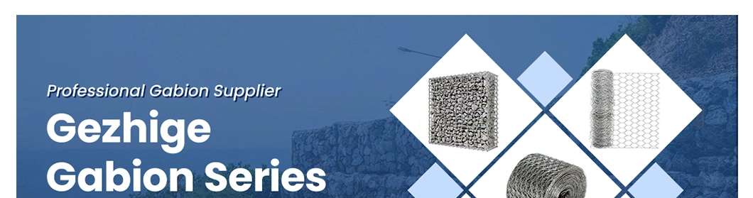 Gezhige 2.0-4.0mm Wire Thickness Silicone Coated Gabions Net 2.0*0.5*0.5m Galvanized Hexagonal Mesh for Gabion China Non-Combustion PP Gabion Basket Bag