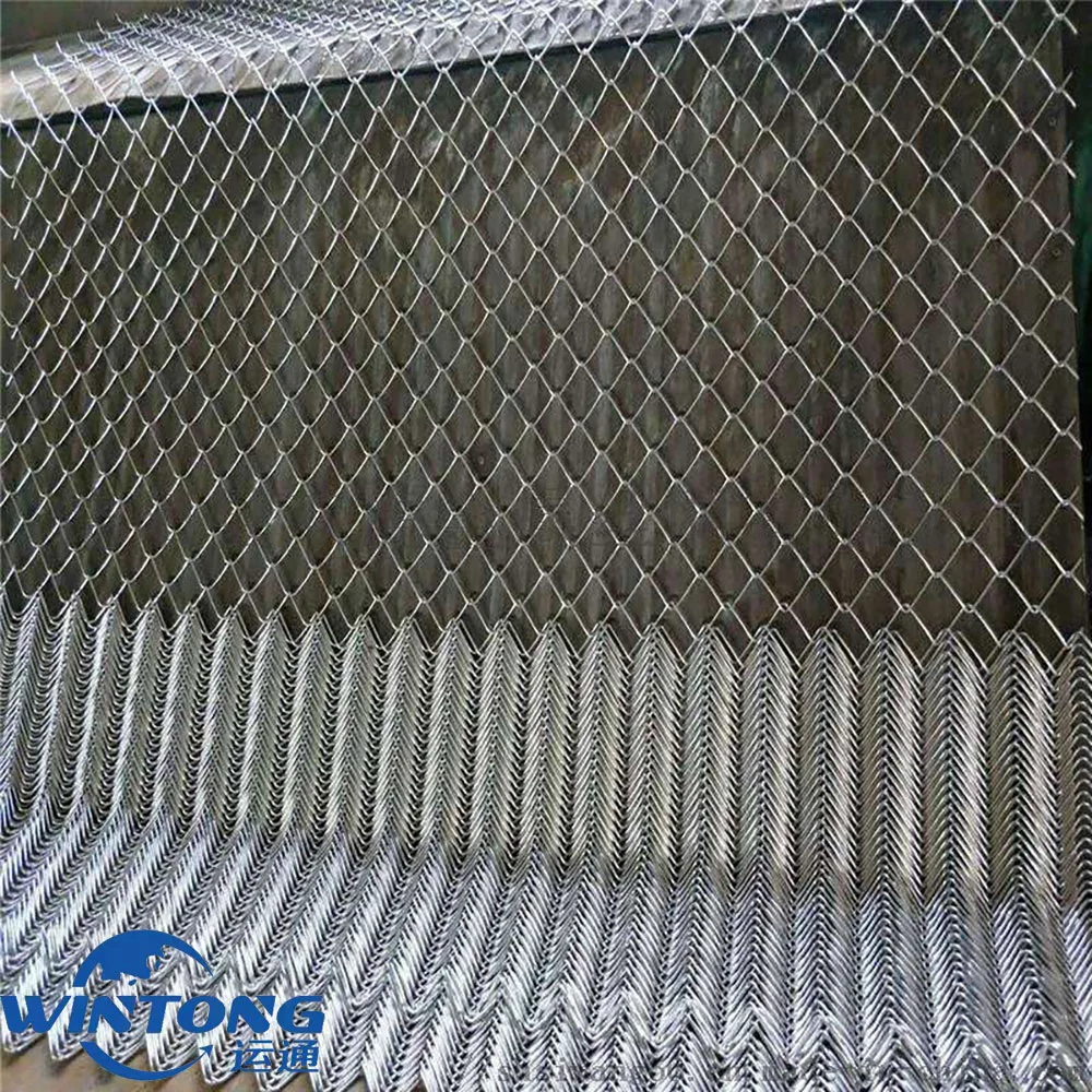 Galvanized Hook Mesh Mountain Green Grid Chain Link Wire Mesh