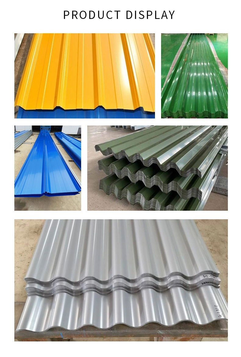 Chinese Factory Manufacturer Export 0.6mm Weight Dx53D PPGI Corrugated Zinc Roofing Sheet Practical High-End Zinc Coated Galvanised Corrugated Galvanized Metal