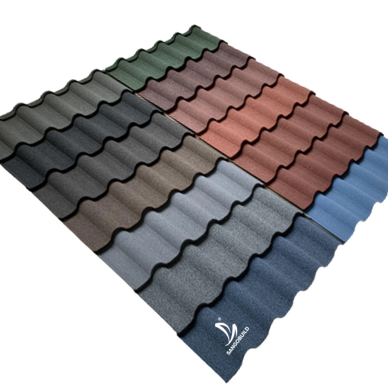 Factory 0.35-0.45mm Durable Golan Corrugated Roofing Stone Coated Metal Roofing Sheet