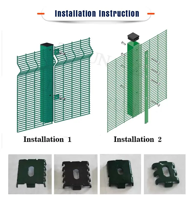 Prison PVC Coated Clear View High Security Fence 358 Wire Mesh Safety Metal Anti Climb Fence