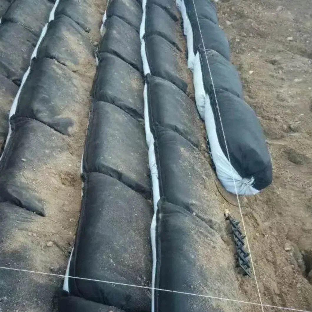 Reinforced Slope/Flood Control Sandbag Black High-Strength 100% PP Material