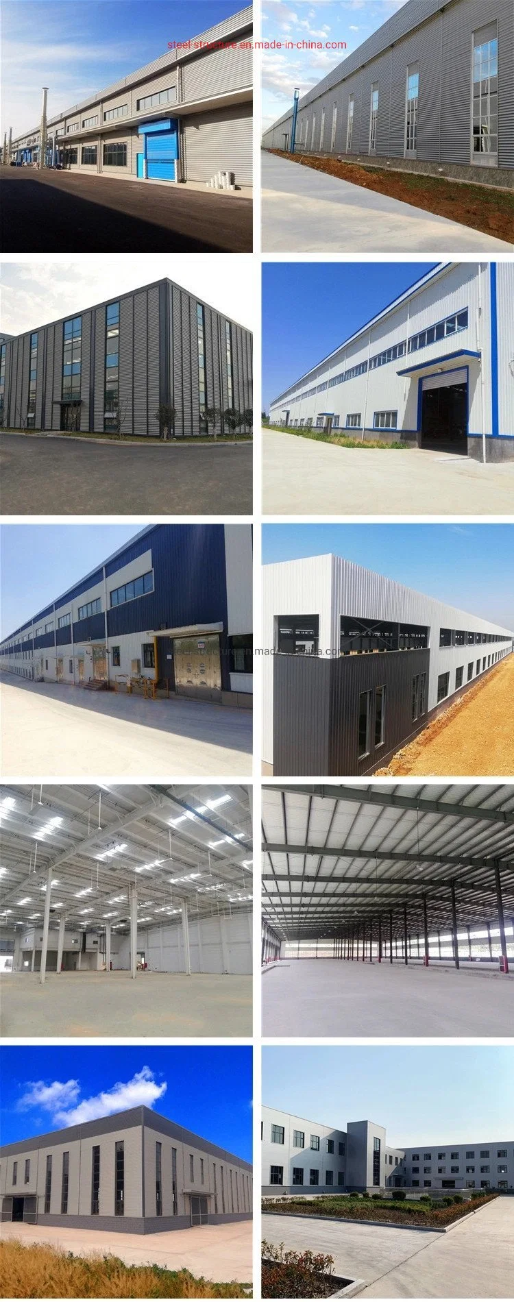 Galvanized Steel Frame Factory Plant Shed Workshop Building Fabrication