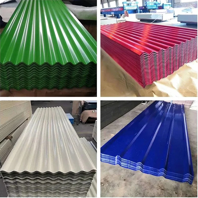 ASTM DIN JIS Dx51d Dx52D Green 0.14-0.20mm Thickness Wholesale Corrugated Galvanized Metal Roofing Sheet