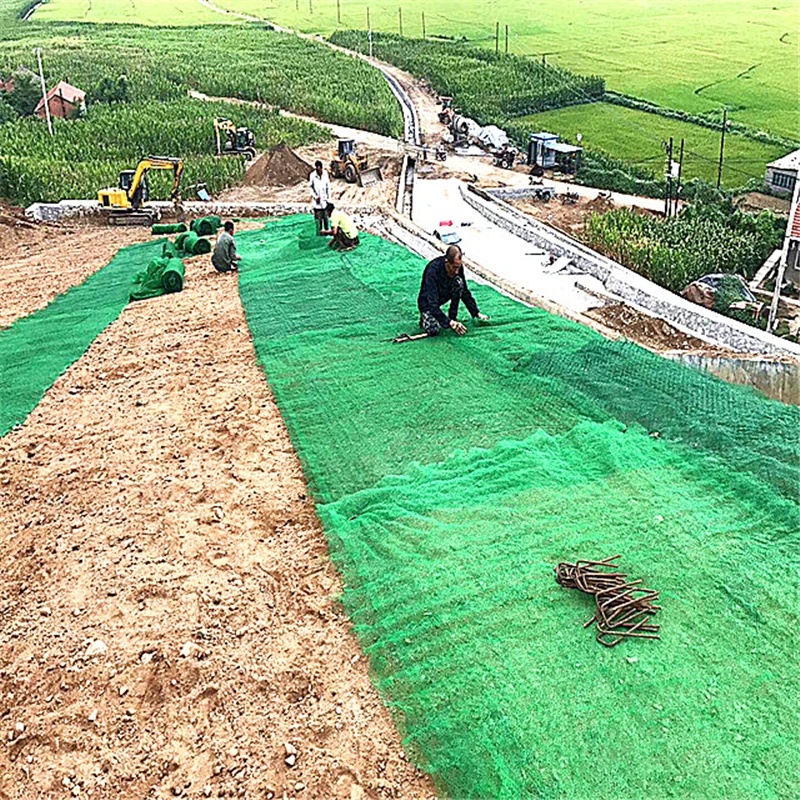 Steel Wire 3D Reinforced Geocomposite Geomat for Erosion Control Environment