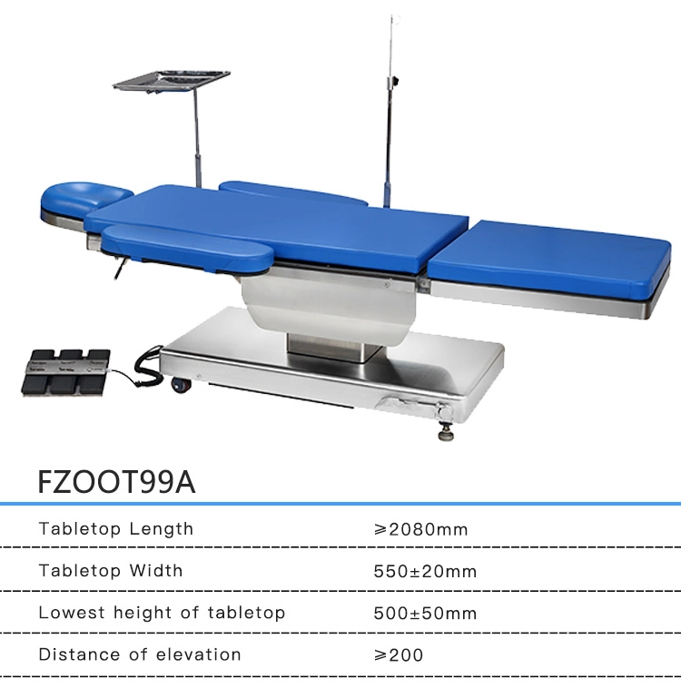 Factory Price Hot Selling Stainless Steel Electric Operating Theater Ent Ophthalmology Table (HFOOT99A)