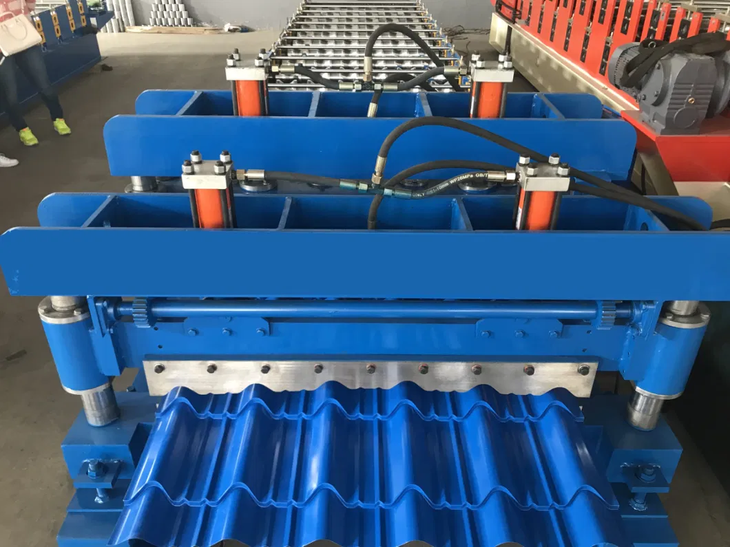Gi Gl PPGL Colour Steel Glazed Tile Roof Panel Roll Forming Machine