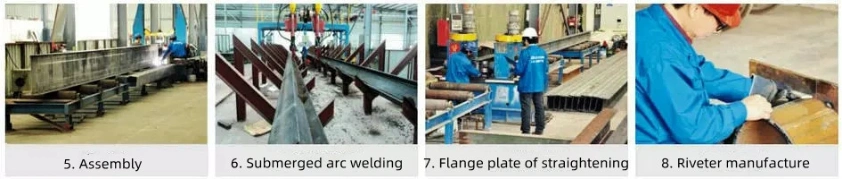 Durable Prefab Hop DIP Galvanized Steel Building Metal Frame Warehouse Plant Construction