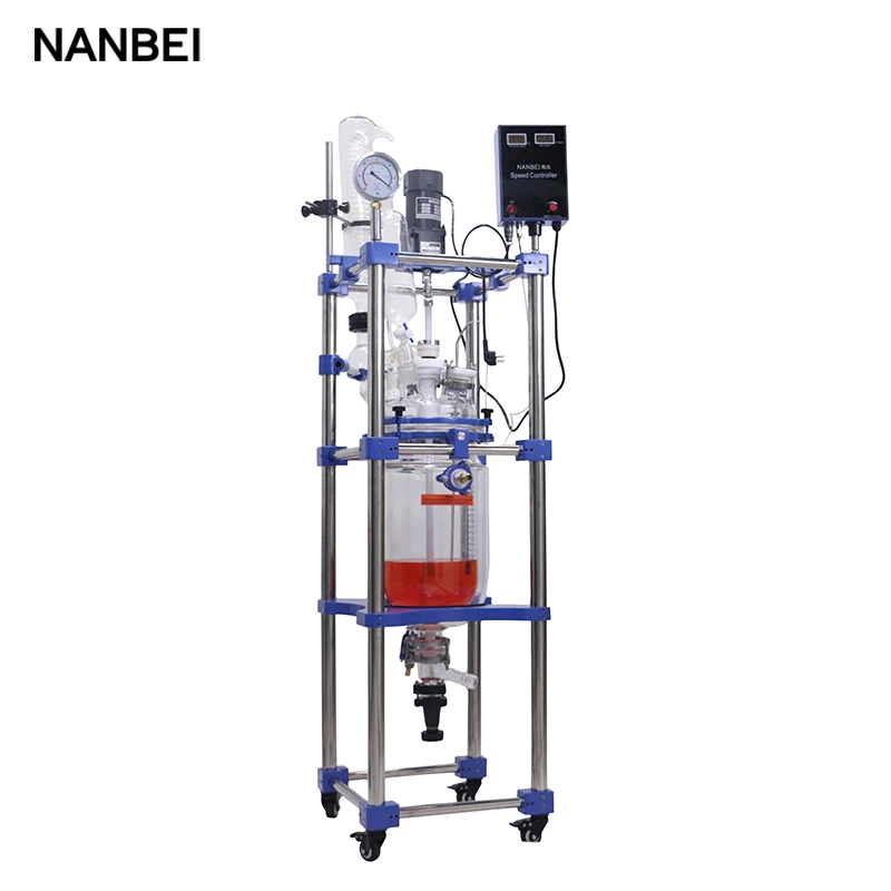 10/20/30/50 L Jacketed Glass Reactor Chemical Lab Equipment Glass Reactor