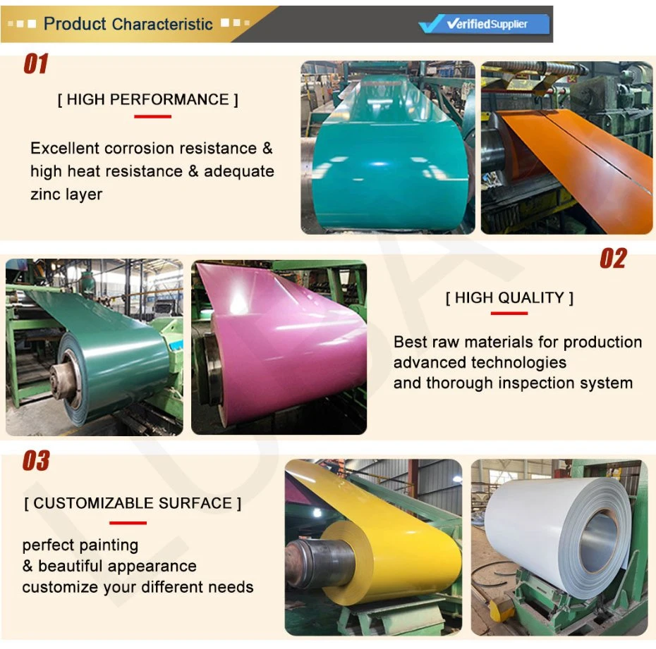 Chinese High-Strength Steel Coil Supplier PPGI Color Coated PPGL Aluminium Steel Coil
