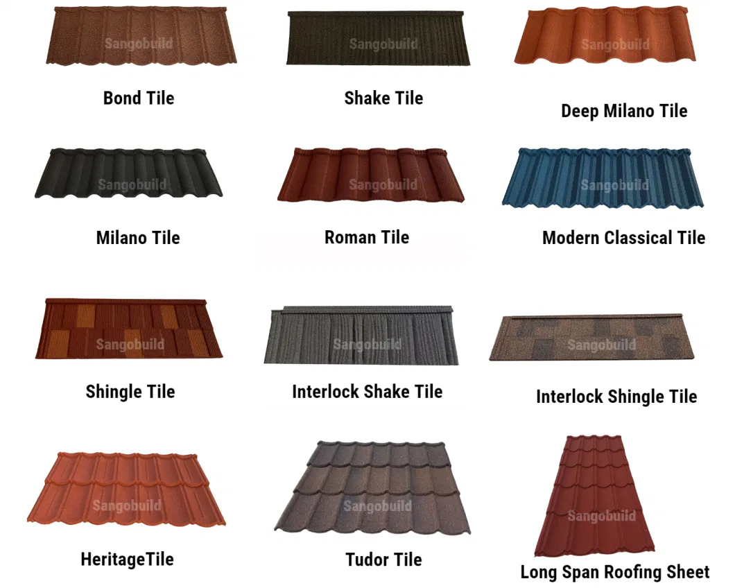 Wholesaler Tudor Type Tiles Metal Aluzinc Roofing Sheet Corrugated Stone Coated Roof Tile Sheet