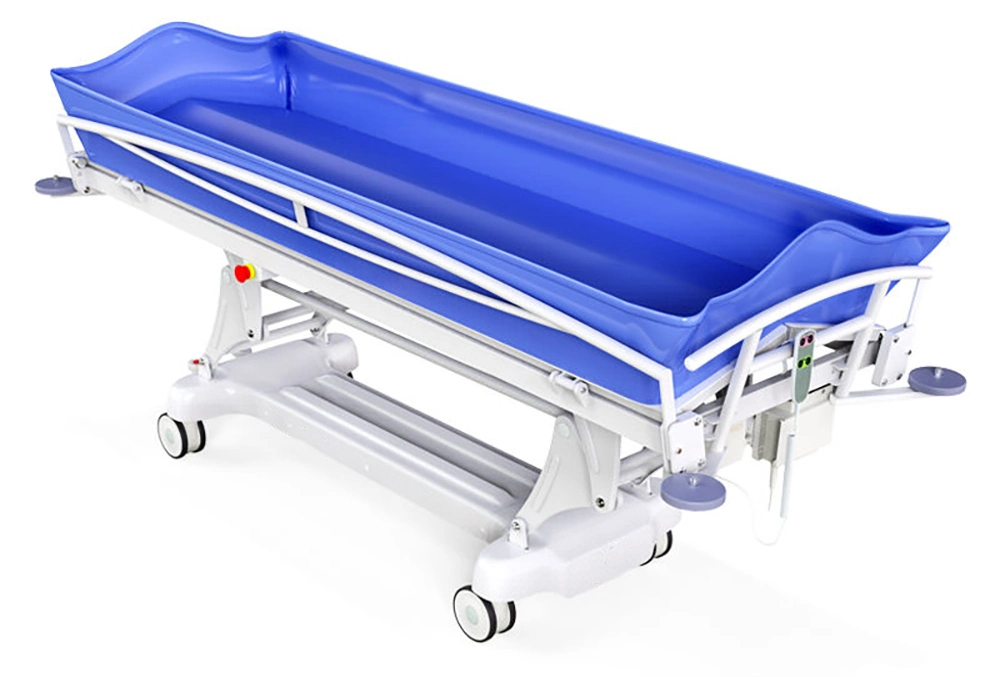 ICEN Adjustable Hospital Patient Electric Shower Bath Trolley Bed For Adults