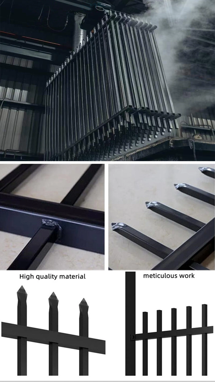 Black Garden Fence Commercial Fence/Steel Fence/Security Fence/Wire Fence/Fencing Security Fencing/Picket Fence/Fence Panel/Galvanized Steel Fence/Securit Gates