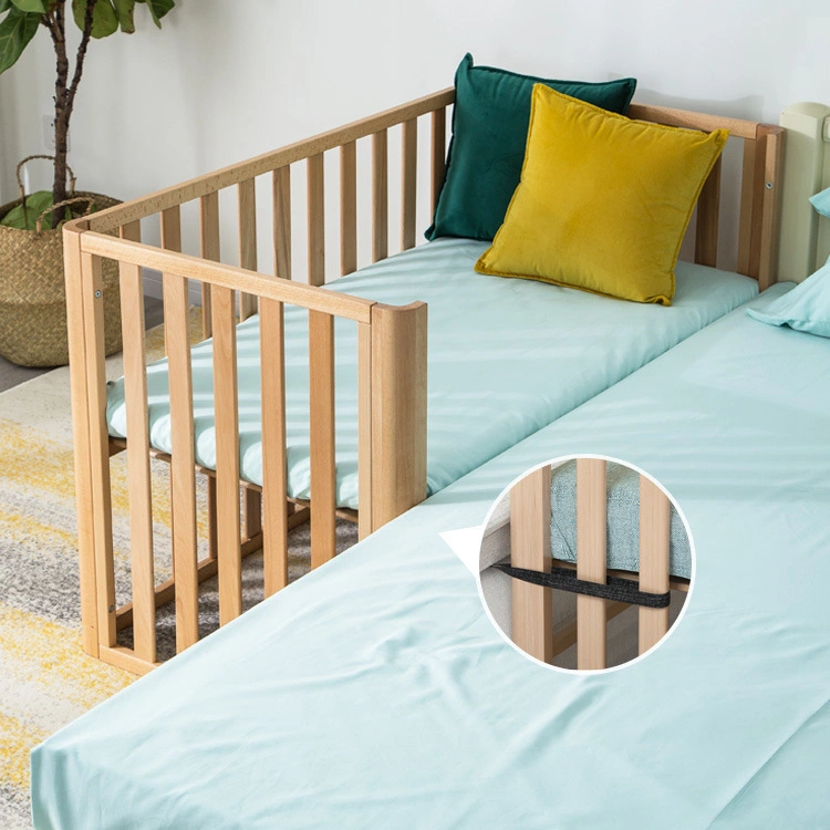 Beech Crib Solid Wood Splicing Bed