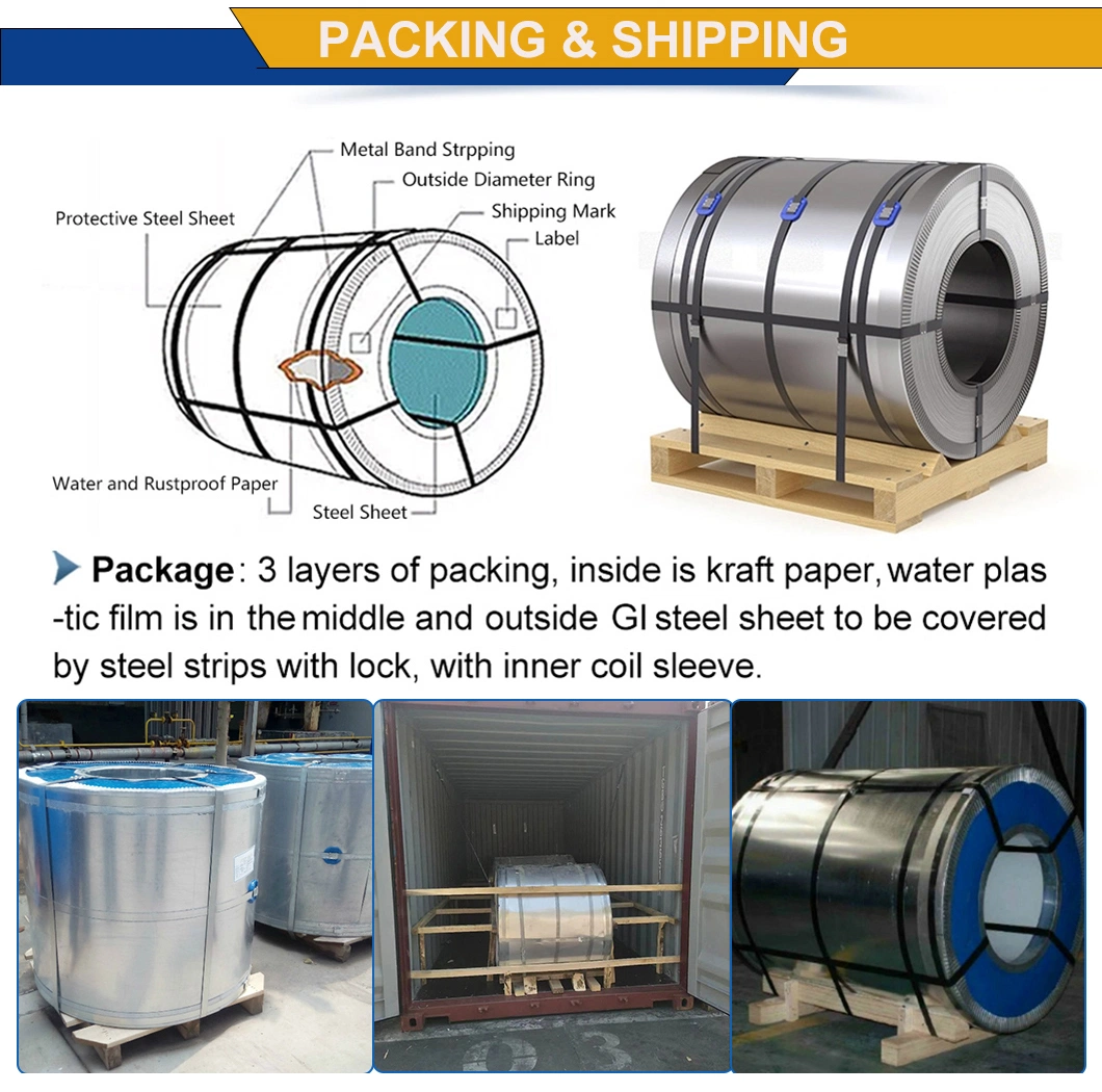 Prepainted or Color Coated Gi Steel Pipe Coil PPGI or PPGL Color Coated Galvanized Steel