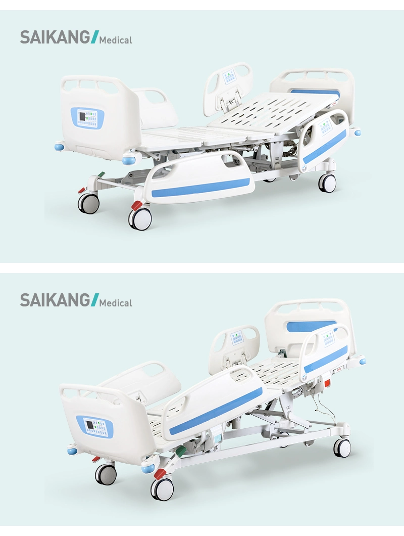 D8d Multifunction Adjustable Foldable Stainless Steel Medical Clinic Electric ICU Hospital Bed Manufacturers
