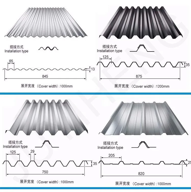 Angang Cheap Price Cold Rolled Color Coated 22 Gauge Corrugated Gi Galvanized Steel Roofing Sheet