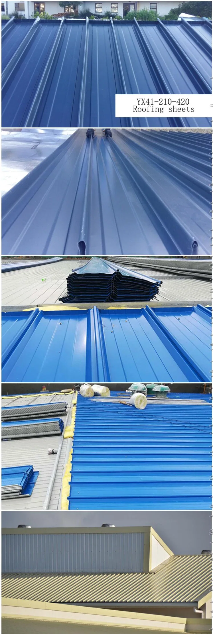 Facade Wall Color Coated Steel Sheets Corrugated Metal Roofing Sheets PPGI Galvanized Board