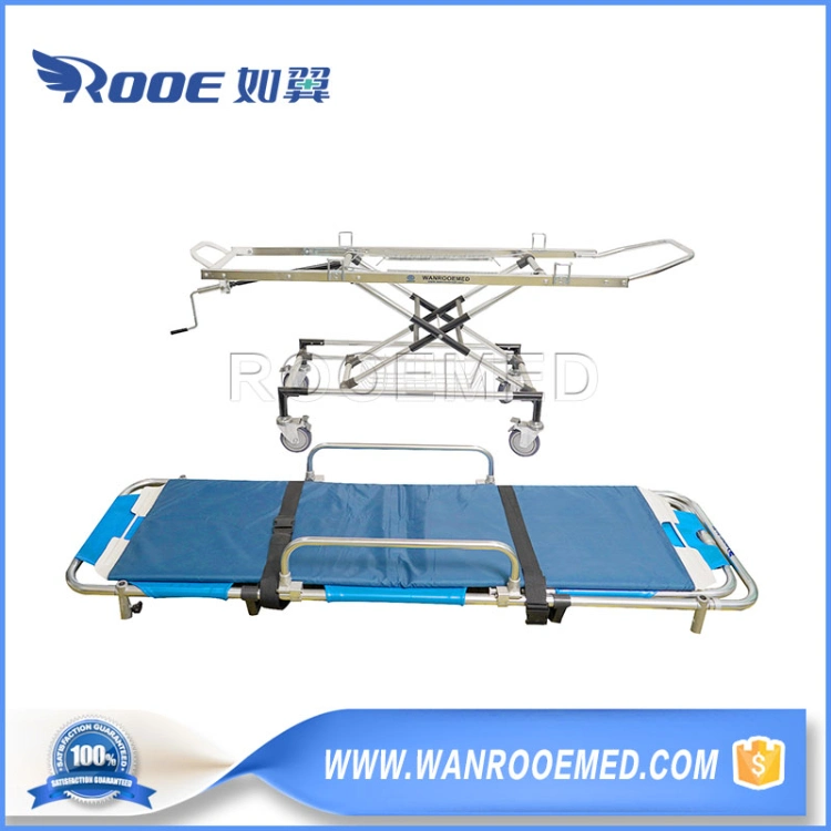 Ea-4A Height Adjustable Stretcher Trolley Rescue Bed with Disassembled Main Stretcher
