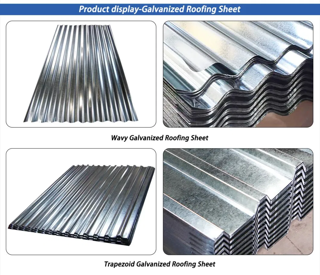 Corrugated Galvanized Steel Sheets Color Painted Roof Panel Steel Roofing Sheet in China