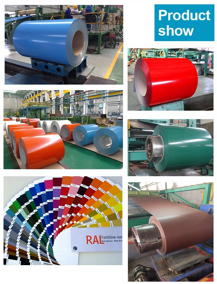 0.12-6.0mm Prepainted Steel Coil Color Coated Steel Coil Sheet Plate Strip Roll China Manufacturer Ral Steel PPGI