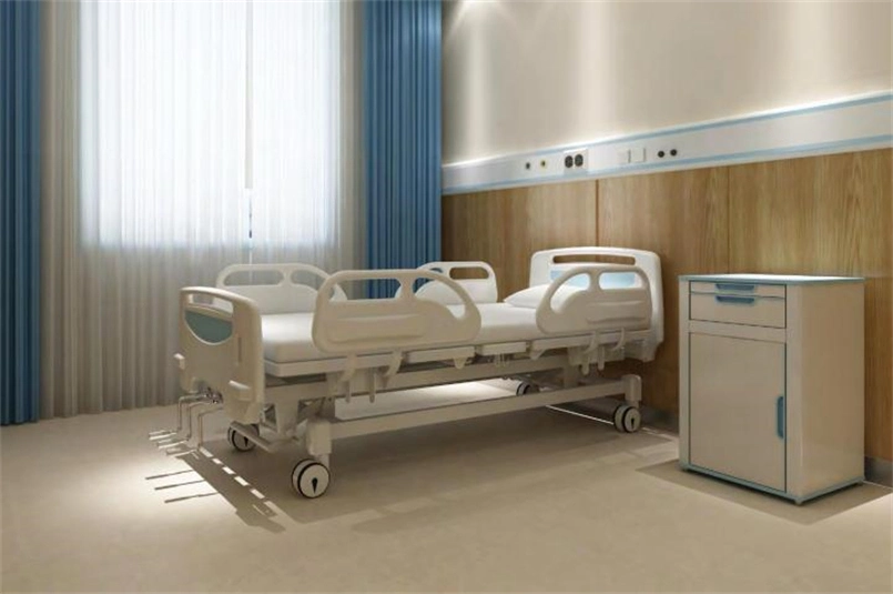 Manufactured Nursing Hospital Bed Electric ABS Board Five Functions ICU Patient Bed
