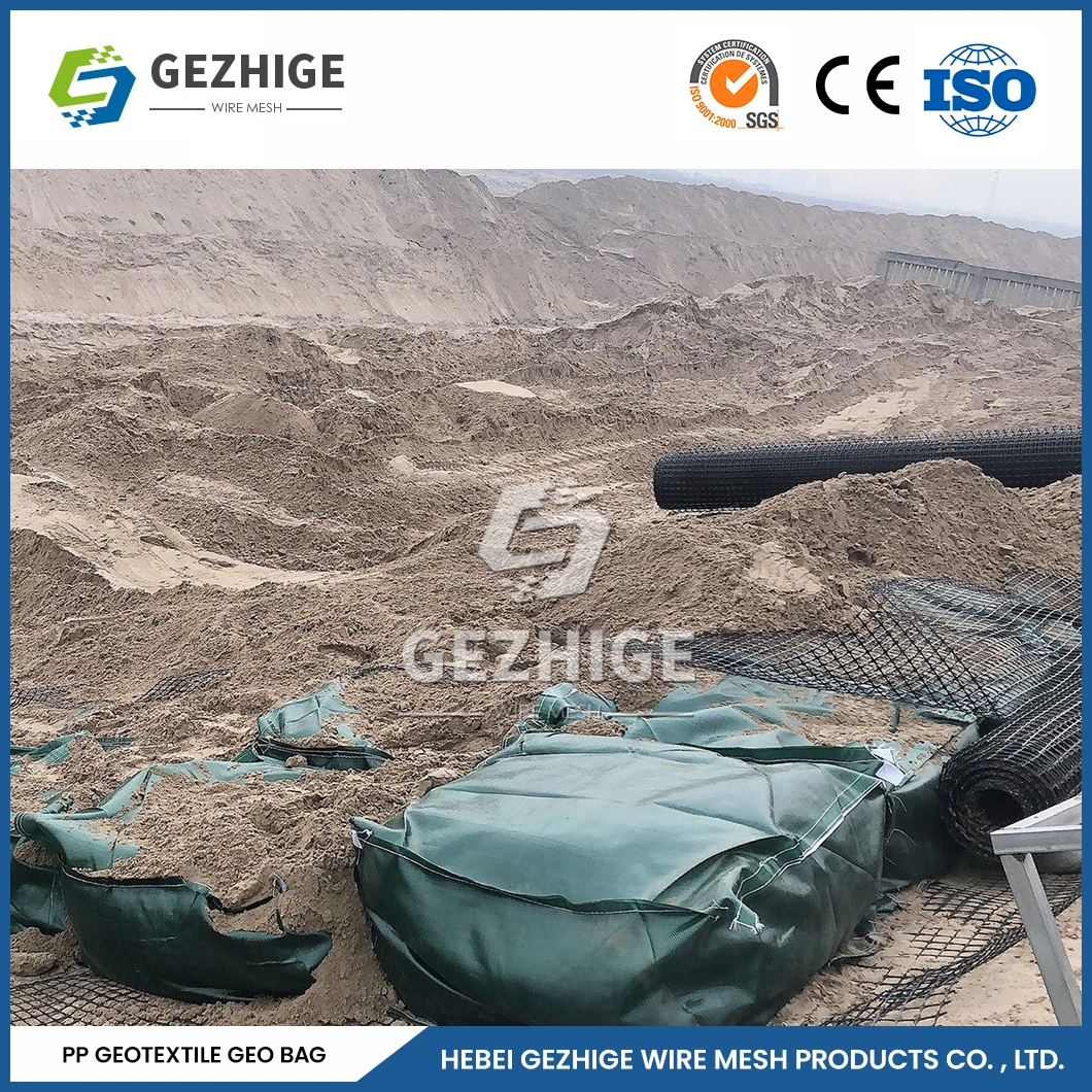 Gezhige 2.0-4.0mm Wire Thickness Silicone Coated Gabions Net 2.0*0.5*0.5m Galvanized Hexagonal Mesh for Gabion China Non-Combustion PP Gabion Basket Bag