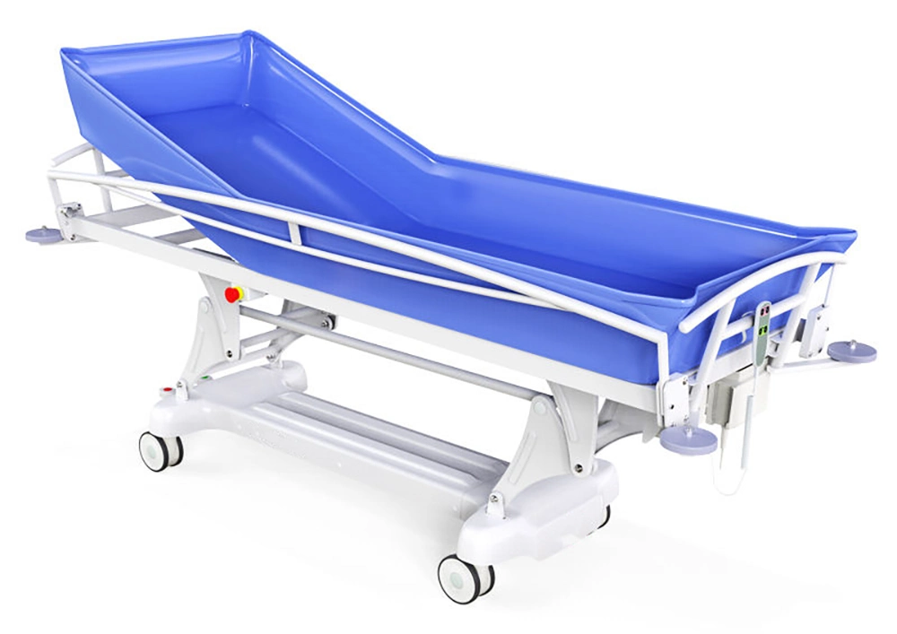 ICEN Adjustable Hospital Patient Electric Shower Bath Trolley Bed For Adults