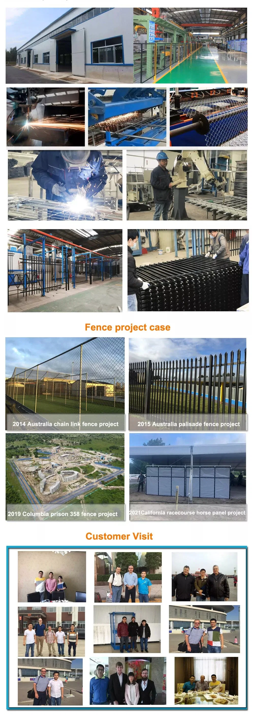 Wholesale Custom Powder Coated Anti Rust Welded Wrought Picket Boundary Corrugated Decorative Garrison/Security/Safety Fence for Metal/Carbon Steel/Iron