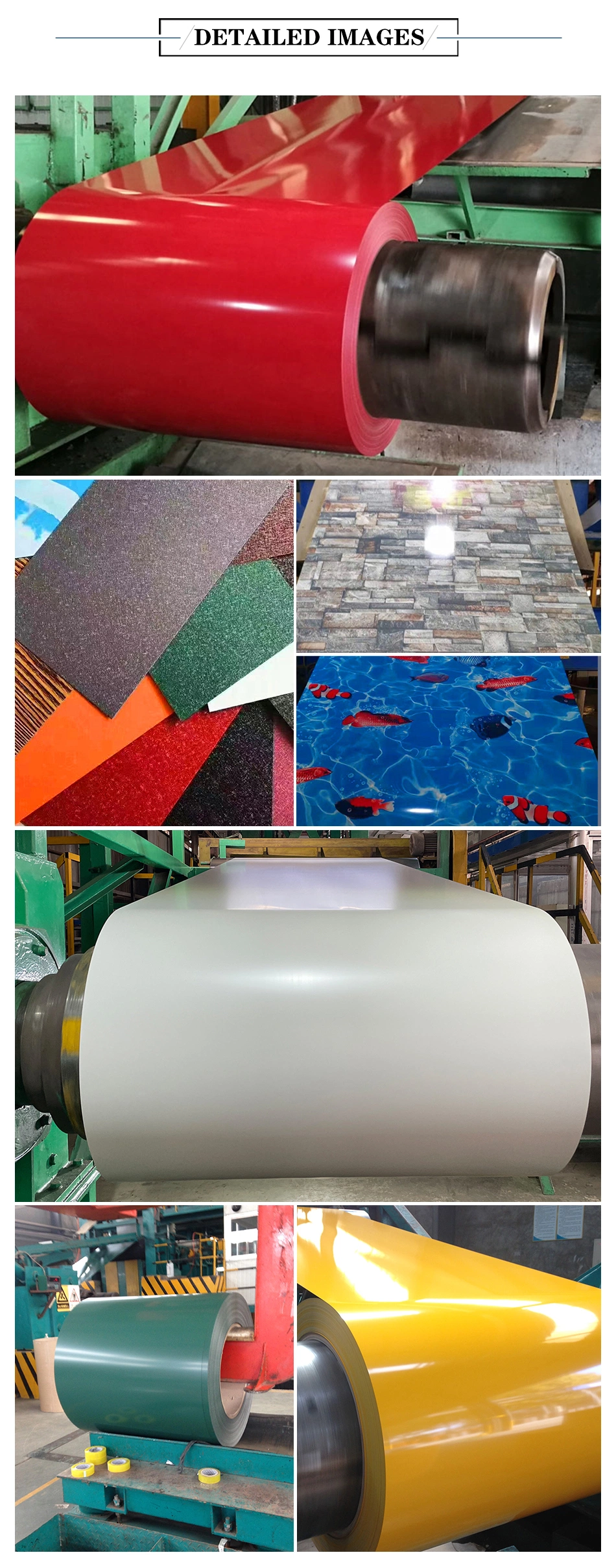 Factory Direct PPGI Prepainted Gi Color Coated Galvanized Pre Painted Steel Coil