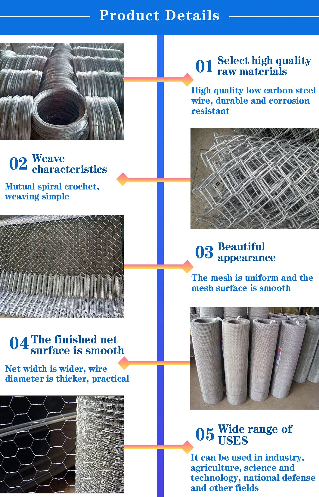 Galvanized Hook Mesh Mountain Green Grid Chain Link Wire Mesh