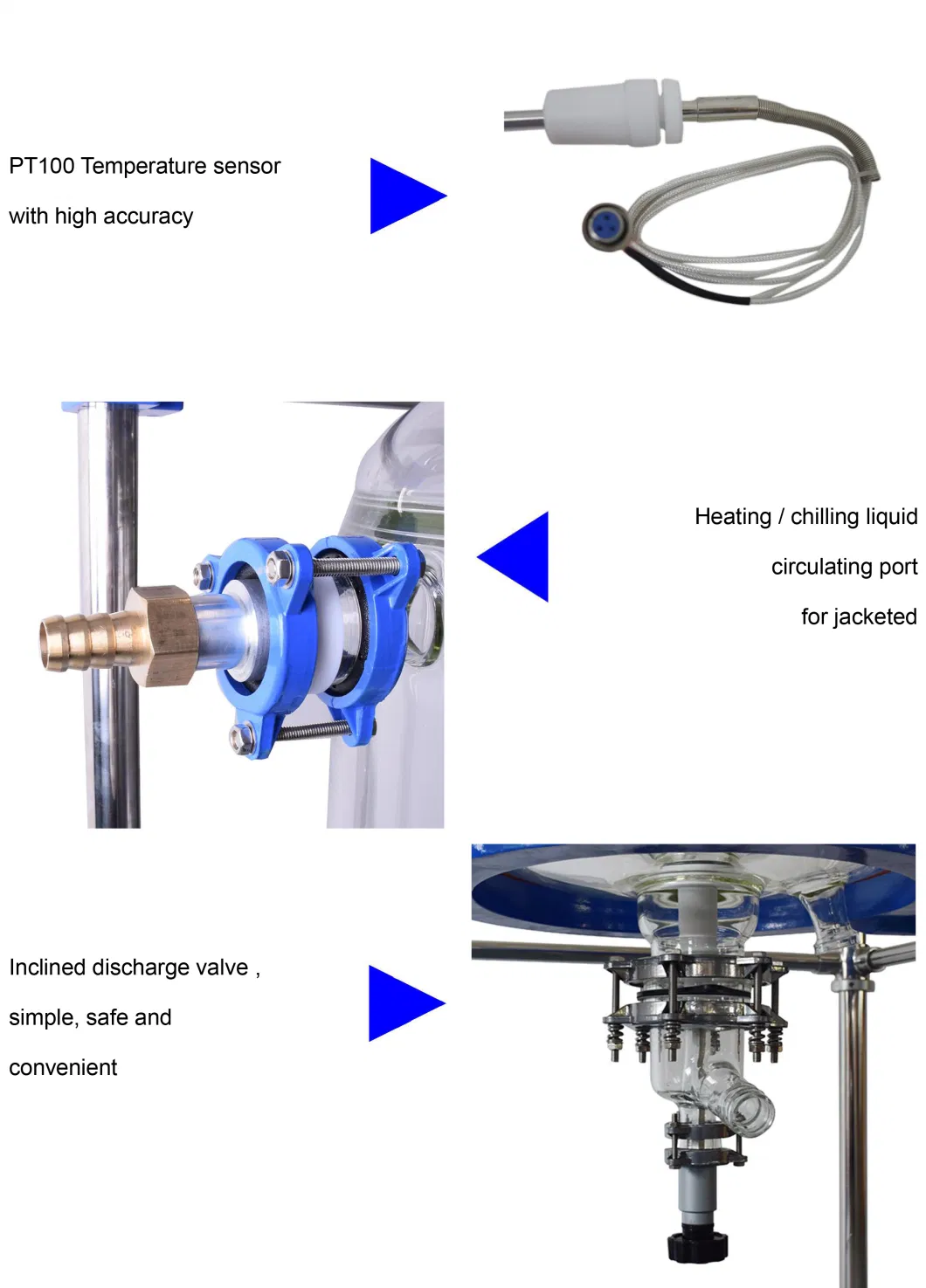 10/20/30/50 L Jacketed Glass Reactor Chemical Lab Equipment Glass Reactor