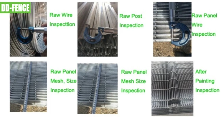 Galvanized 358 Safety Perimeter Clear View Welded Wire Mesh Metal Anti Climb Boundary Security Panel Fence for Border Airport Prison