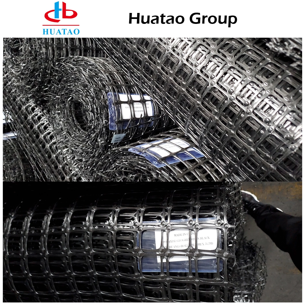 Gravel Grid Plastic Biaxial PP Geogrid &amp; HDPE PP Uniaxial Geogrid Mesh for Retaining Wall