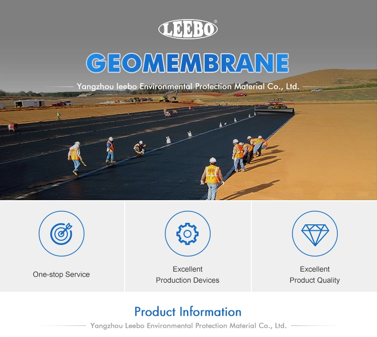 Damp Proof and Impermeable Flexible Outdoor 1.0mm Single Sided Textured Geomembrane