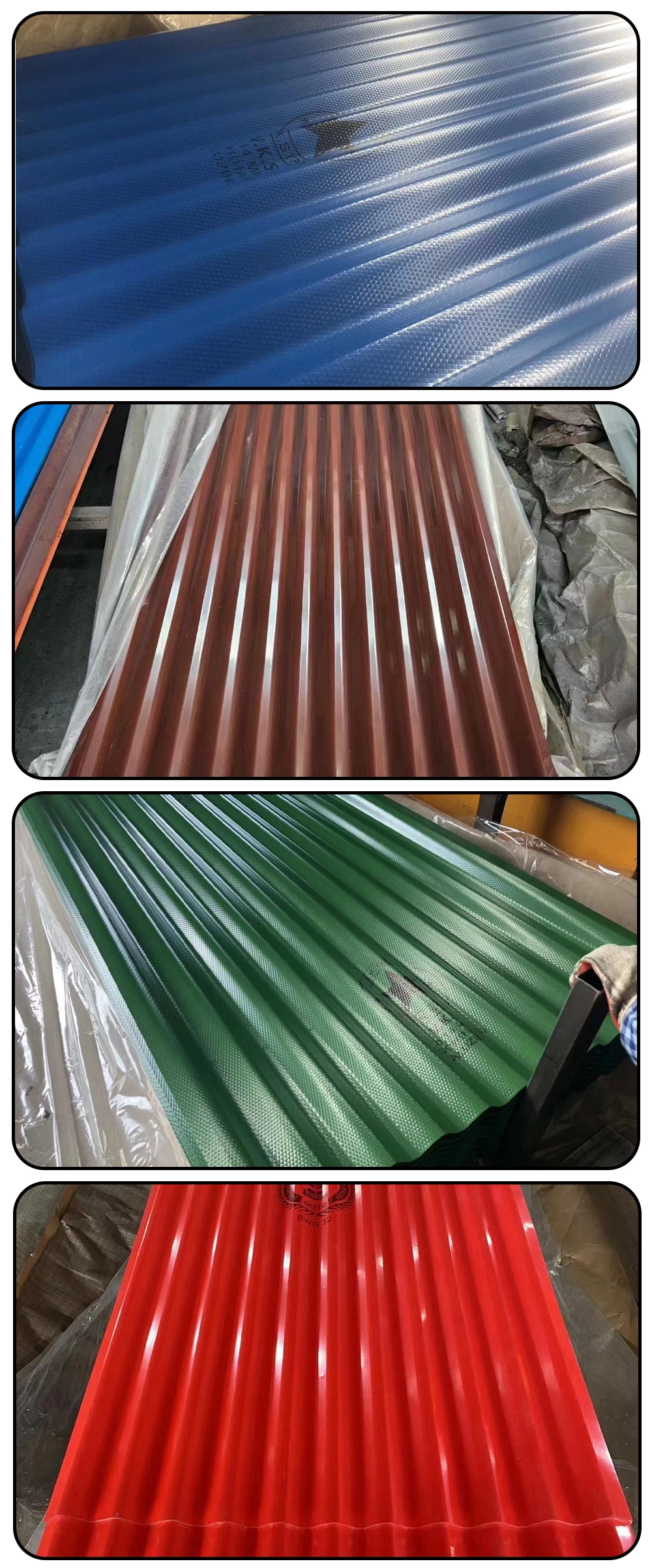 PPGI/PPGL/Color Coated/Aluzinc Zinc/Colour Coated/Gigalvanized/Galvalume/Prepainted/Corrugated Steel/Roofing Sheet/Roof Tile