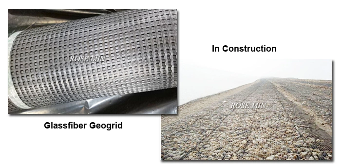 High Strength Asphalt Reinforcement Fiberglass Geogrid Geo Grids Mesh